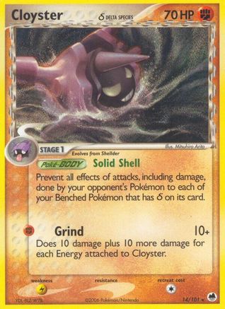 Cloyster (Delta Species) 014/101 Dragon Frontiers - Rare