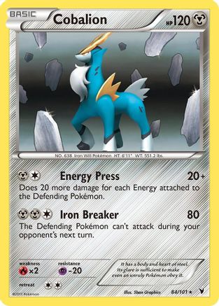 Cobalion 084 - Reverse Holofoil Noble Victories - Holo Rare