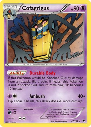 Cofagrigus (47) 047 - Reverse Holofoil Noble Victories - Rare