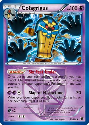 Cofagrigus (Team Plasma) (56) 056/116 - Holofoil Plasma Freeze - Holo Rare