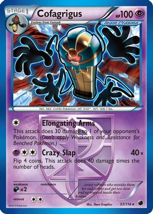 Cofagrigus (Team Plasma) (57) 057 Plasma Freeze - Rare
