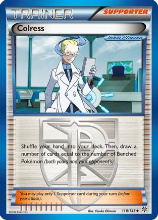 Colress (Team Plasma) 118/135 - Reverse Holofoil Plasma Storm - Uncommon