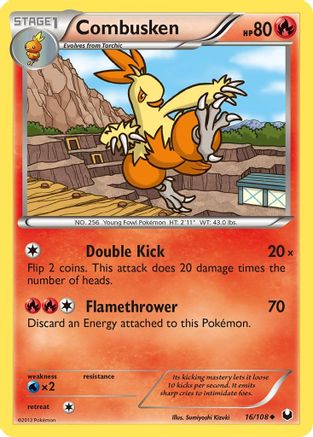 Combusken 016 - Reverse Holofoil Dark Explorers - Uncommon