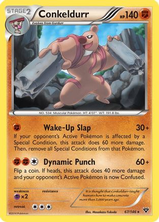 Conkeldurr 067 - Reverse Holofoil XY Base Set - Rare