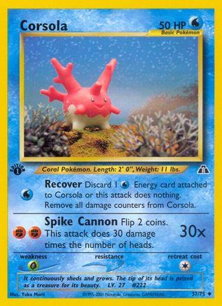 Corsola 037/75 - 1st Edition Neo Discovery - Uncommon
