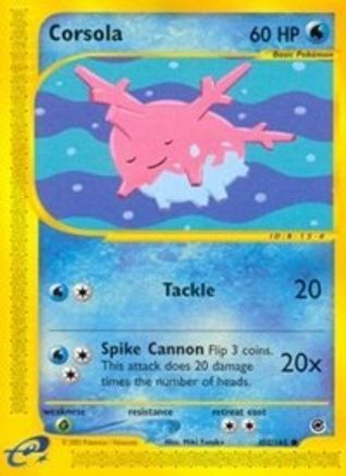 Corsola 102/165 - Reverse Holofoil Expedition - Common