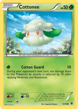 Cottonee (10) 010 - Reverse Holofoil Emerging Powers - Common