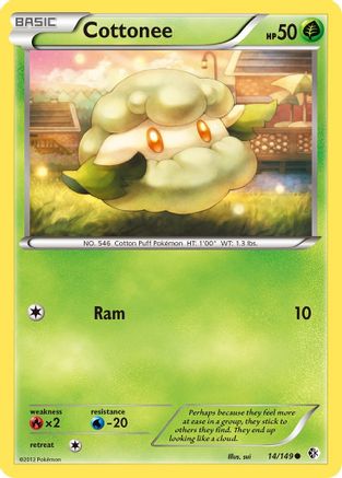 Cottonee 014 - Reverse Holofoil Boundaries Crossed - Common