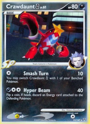 Crawdaunt G 023 - Reverse Holofoil Supreme Victors - Rare