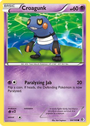 Croagunk (64) 064 - Reverse Holofoil Boundaries Crossed - Common