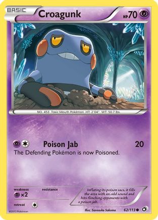 Croagunk 062 - Reverse Holofoil Legendary Treasures - Common