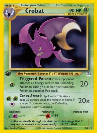 Crobat 004/64 - Unlimited Holofoil Neo Revelation - Holo Rare