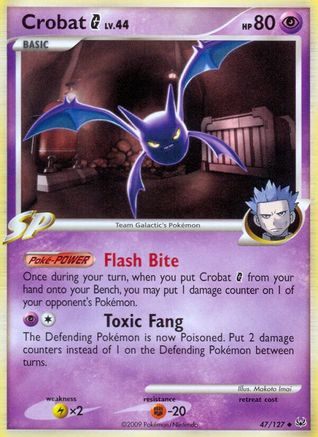 Crobat G 047/127 - Reverse Holofoil Platinum - Uncommon