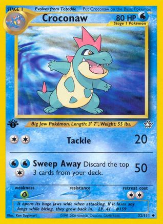 Croconaw (32) 032/111 - 1st Edition Neo Genesis - Uncommon