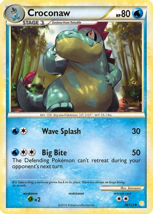 Croconaw 038 - Reverse Holofoil HeartGold SoulSilver - Uncommon