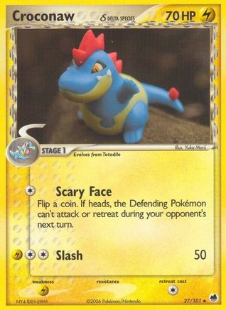 Croconaw (Delta Species) 027/101 Dragon Frontiers - Uncommon