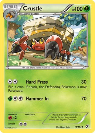 Crustle 014 - Reverse Holofoil Legendary Treasures - Uncommon