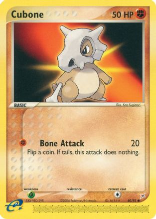 Cubone 040/95 - Reverse Holofoil Team Magma vs Team Aqua - Common