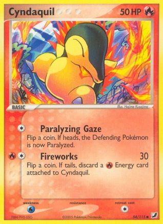 Cyndaquil 054/115 - Reverse Holofoil Unseen Forces - Common