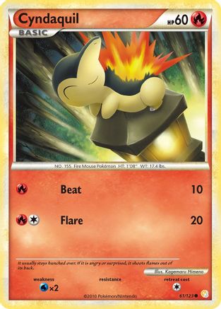 Cyndaquil 061/123 HeartGold SoulSilver - Common