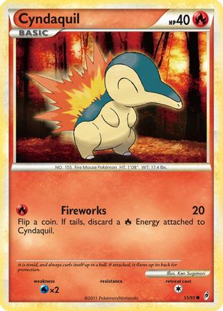 Cyndaquil 055/95 - Reverse Holofoil Call of Legends - Common