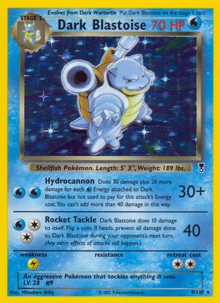 Dark Blastoise 004 - Reverse Holofoil Legendary Collection - Holo Rare