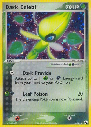 Dark Celebi 004/101 - Reverse Holofoil Hidden Legends - Holo Rare