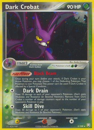 Dark Crobat 003 - Reverse Holofoil Team Rocket Returns - Holo Rare