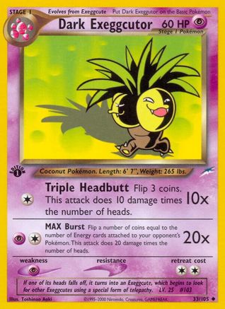 Dark Exeggcutor 033/105 - Unlimited Neo Destiny - Uncommon