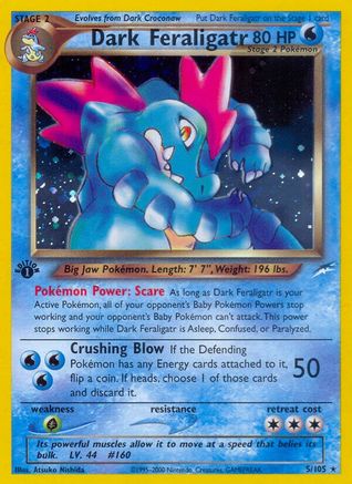 Dark Feraligatr 005 - 1st Edition Holofoil Neo Destiny - Holo Rare