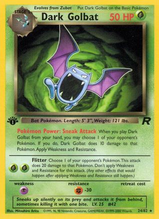 Dark Golbat (24) 024/82 - Unlimited Team Rocket - Rare