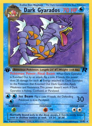 Dark Gyarados (25) 025/82 - Unlimited Team Rocket - Rare