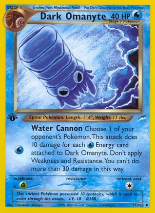 Dark Omanyte 037/105 - Unlimited Neo Destiny - Uncommon