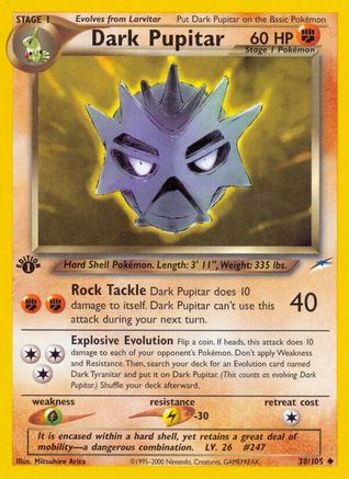 Dark Pupitar 038/105 - 1st Edition Neo Destiny - Uncommon
