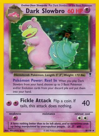Dark Slowbro 008 - Reverse Holofoil Legendary Collection - Holo Rare