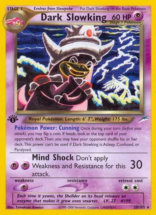 Dark Slowking 020/105 - 1st Edition Neo Destiny - Rare