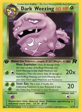 Dark Weezing (31) 031/82 - Unlimited Team Rocket - Rare