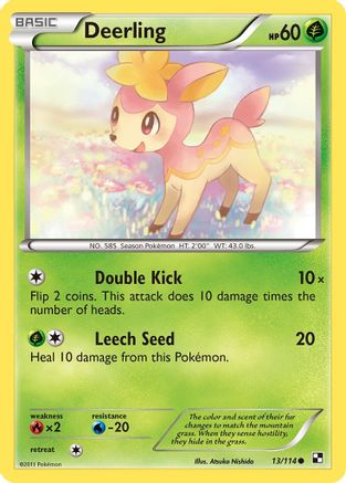 Deerling 013/114 - Reverse Holofoil Black and White - Common