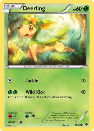 Deerling 015 - Reverse Holofoil Emerging Powers - Common
