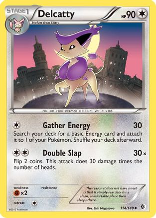 Delcatty 114 - Reverse Holofoil Boundaries Crossed - Uncommon