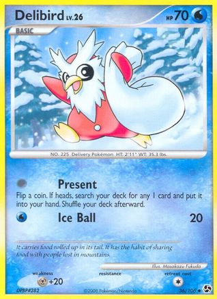 Delibird 036 - Reverse Holofoil Great Encounters - Uncommon