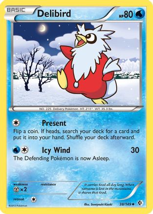 Delibird 038/149 - Reverse Holofoil Boundaries Crossed - Uncommon