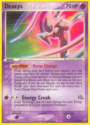 Deoxys (Attack Forme) 017 - Reverse Holofoil Deoxys - Rare