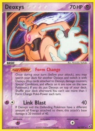 Deoxys (Normal Forme) 016 - Reverse Holofoil Deoxys - Rare