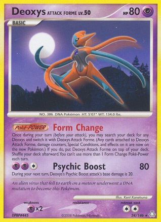 Deoxys Attack Forme 024 - Reverse Holofoil Legends Awakened - Rare