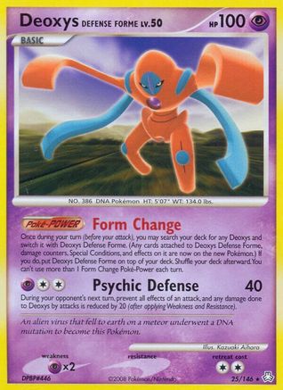 Deoxys Defense Forme 025 - Reverse Holofoil Legends Awakened - Rare