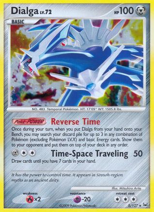 Dialga (5) 005 - Reverse Holofoil Platinum - Holo Rare