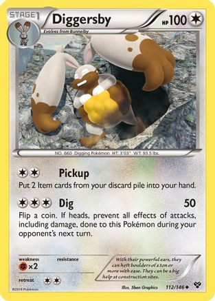 Diggersby 112 XY Base Set - Uncommon