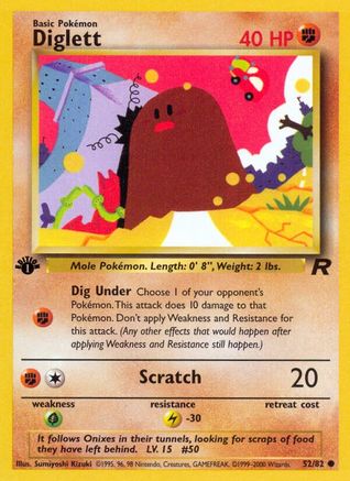 Diglett 052/82 - 1st Edition Team Rocket - Common