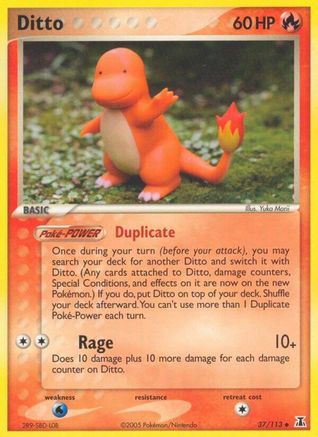 Ditto 037/113 - Reverse Holofoil Delta Species - Uncommon